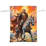 Heroic Trump Warrior in Golden Armor Lightweight Drawstring Pouch (XL)