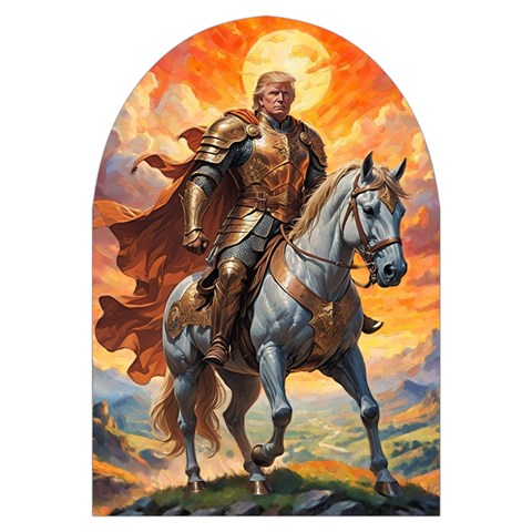 Heroic Trump Warrior in Golden Armor Microwave Oven Glove from ArtsNow.com Front