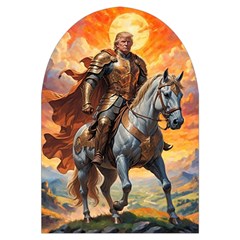 Heroic Trump Warrior in Golden Armor Microwave Oven Glove from ArtsNow.com Front