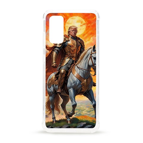 Heroic Trump Warrior in Golden Armor Samsung Galaxy S20 6.2 Inch TPU UV Case from ArtsNow.com Front