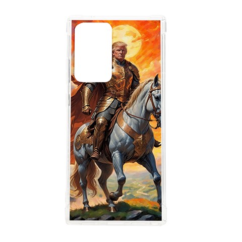 Heroic Trump Warrior in Golden Armor Samsung Galaxy Note 20 Ultra TPU UV Case from ArtsNow.com Front