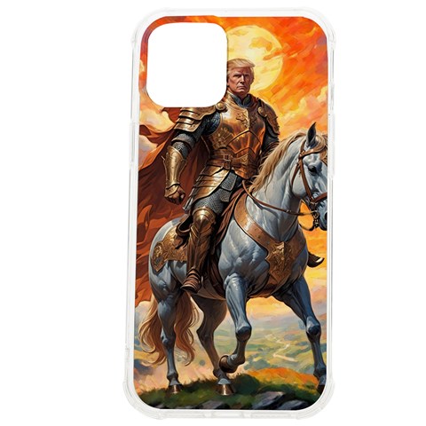 Heroic Trump Warrior in Golden Armor iPhone 12 Pro max TPU UV Print Case from ArtsNow.com Front