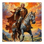 Heroic Trump Warrior in Golden Armor Banner and Sign 3  x 3 