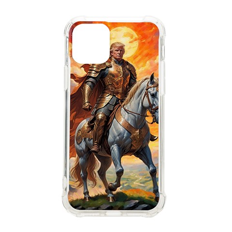 Heroic Trump Warrior in Golden Armor iPhone 11 Pro 5.8 Inch TPU UV Print Case from ArtsNow.com Front