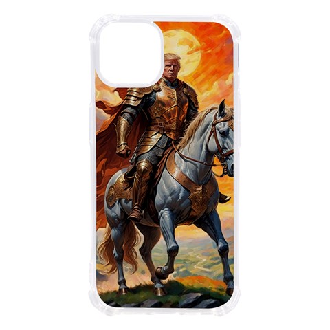 Heroic Trump Warrior in Golden Armor iPhone 13 TPU UV Print Case from ArtsNow.com Front