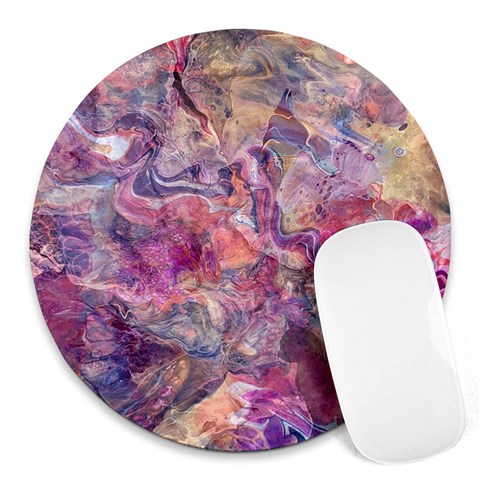 Pour with cat Round Mousepad from ArtsNow.com Front