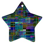 Glitch Chaos Print Ornament (Star)