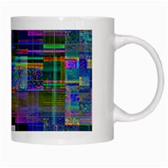 Glitch Chaos Print White Mug from ArtsNow.com Right