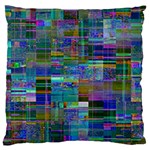 Glitch Chaos Print Large Cushion Case (Two Sides)