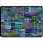 Glitch Chaos Print Two Sides Fleece Blanket (Large)