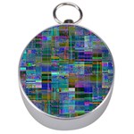 Glitch Chaos Print Silver Compasses