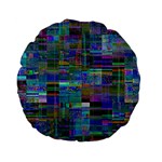 Glitch Chaos Print Standard 15  Premium Flano Round Cushions