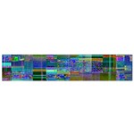 Glitch Chaos Print Small Premium Plush Fleece Scarf