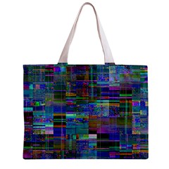 Glitch Chaos Print Zipper Mini Tote Bag from ArtsNow.com Front