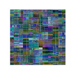 Glitch Chaos Print Square Satin Scarf (30  x 30 )