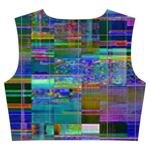 Glitch Chaos Print Trumpet Sleeve Cropped Top from ArtsNow.com Back