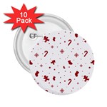 Christmas Xmas Holiday Pattern Background 2.25  Buttons (10 pack) 