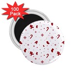 Christmas Xmas Holiday Pattern Background 2.25  Magnets (100 pack) 