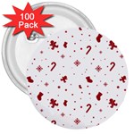 Christmas Xmas Holiday Pattern Background 3  Buttons (100 pack) 