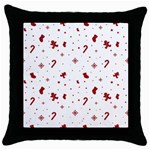 Christmas Xmas Holiday Pattern Background Throw Pillow Case (Black)