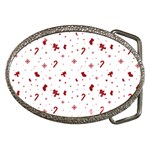 Christmas Xmas Holiday Pattern Background Belt Buckles