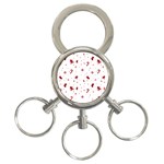 Christmas Xmas Holiday Pattern Background 3-Ring Key Chain