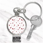 Christmas Xmas Holiday Pattern Background Nail Clippers Key Chain