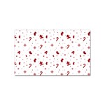 Christmas Xmas Holiday Pattern Background Sticker (Rectangular)