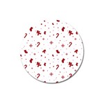 Christmas Xmas Holiday Pattern Background Magnet 3  (Round)