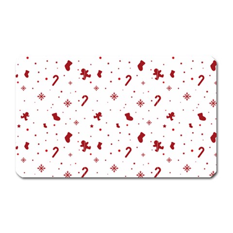 Christmas Xmas Holiday Pattern Background Magnet (Rectangular) from ArtsNow.com Front