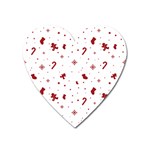 Christmas Xmas Holiday Pattern Background Heart Magnet