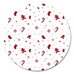 Christmas Xmas Holiday Pattern Background Magnet 5  (Round)