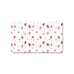 Christmas Xmas Holiday Pattern Background Magnet (Name Card)