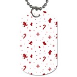 Christmas Xmas Holiday Pattern Background Dog Tag (One Side)