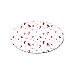 Christmas Xmas Holiday Pattern Background Sticker Oval (10 pack)