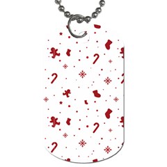 Christmas Xmas Holiday Pattern Background Dog Tag (Two Sides) from ArtsNow.com Front