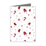 Christmas Xmas Holiday Pattern Background Mini Greeting Card