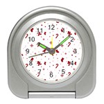 Christmas Xmas Holiday Pattern Background Travel Alarm Clock