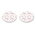 Christmas Xmas Holiday Pattern Background Cufflinks (Oval)