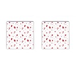 Christmas Xmas Holiday Pattern Background Cufflinks (Square)