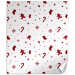 Christmas Xmas Holiday Pattern Background Canvas 8  x 10 