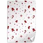 Christmas Xmas Holiday Pattern Background Canvas 24  x 36 