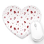 Christmas Xmas Holiday Pattern Background Heart Mousepad