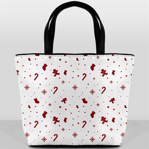 Christmas Xmas Holiday Pattern Background Bucket Bag from ArtsNow.com Back