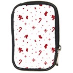 Christmas Xmas Holiday Pattern Background Compact Camera Leather Case