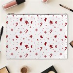 Christmas Xmas Holiday Pattern Background Cosmetic Bag (XL)