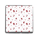 Christmas Xmas Holiday Pattern Background Memory Card Reader (Square 5 Slot)