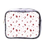 Christmas Xmas Holiday Pattern Background Mini Toiletries Bag (One Side)