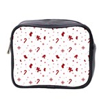 Christmas Xmas Holiday Pattern Background Mini Toiletries Bag (Two Sides)