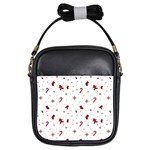 Christmas Xmas Holiday Pattern Background Girls Sling Bag